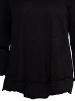 Shrunken Crew 3/4 Sleeve Mock Layer Tee