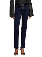 Kaya High-Rise Stretch Skinny Split-Hem Jeans