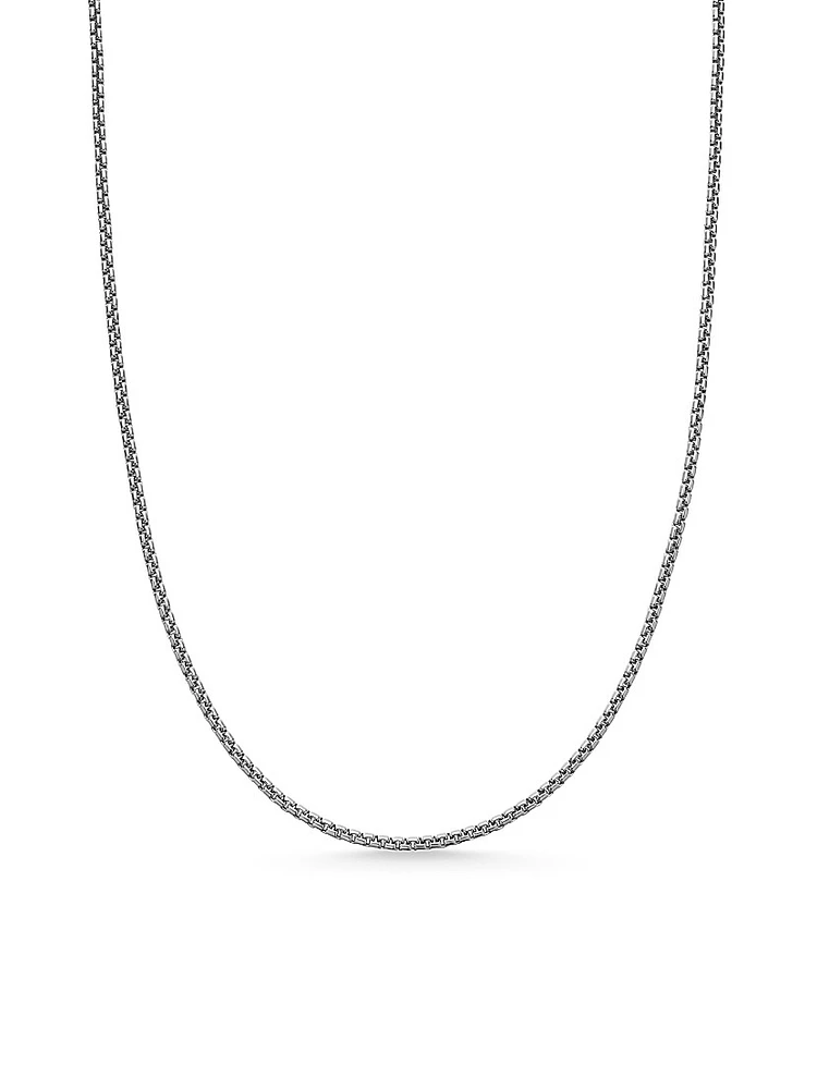 Box Adjustable Chain Necklace Sterling Silver