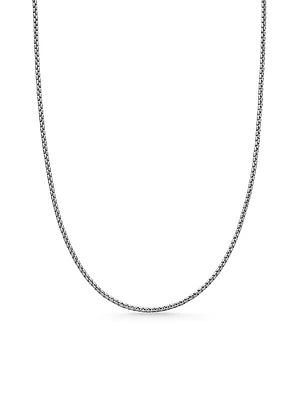 Box Adjustable Chain Necklace Sterling Silver