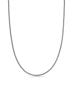 Box Adjustable Chain Necklace Sterling Silver