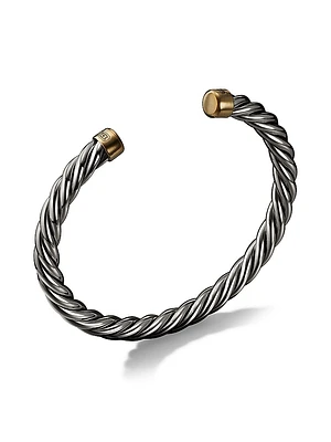 Cable Cuff Bracelet Sterling Silver