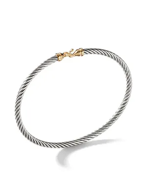 Buckle Classic Cable Bracelet in Sterling Silver