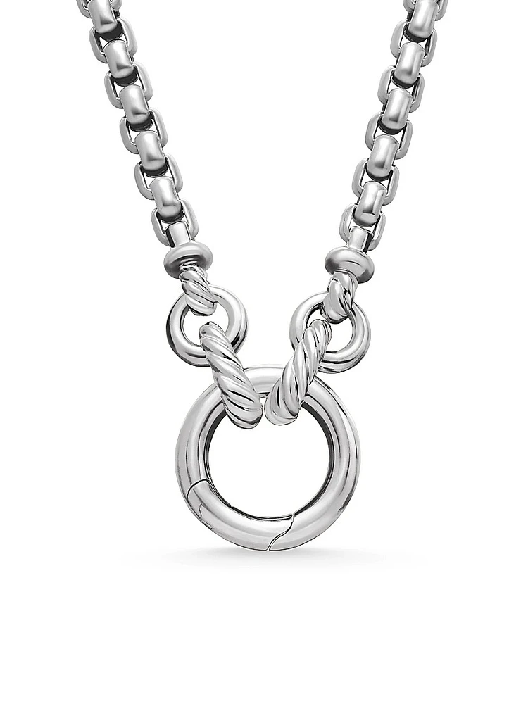 Smooth Amulet Vehicle Box Chain Necklace Sterling Silver, 3.6mm