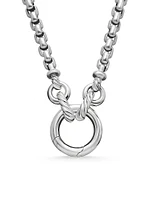 Smooth Amulet Vehicle Box Chain Necklace Sterling Silver, 3.6mm