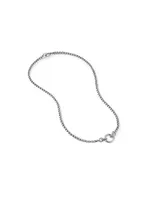 Smooth Amulet Vehicle Box Chain Necklace Sterling Silver, 3.6mm