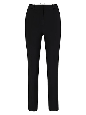 Cropped Regular-Fit Trousers Wool