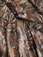 Magali Metallic Silk-Blend Minidress