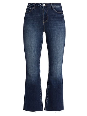 Kendra High-Rise Crop Flare Jeans