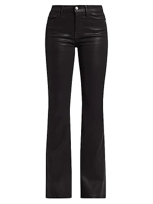 Le High Flared Coated Jeans