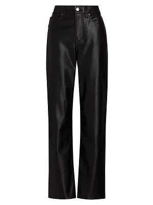 Joey Vegan Leather Straight-Leg Pants