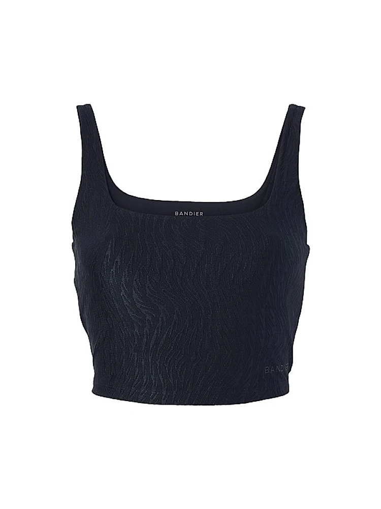 Tempo Jacquard Crop Bra Top