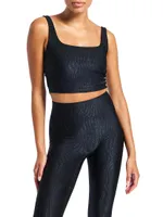 Tempo Jacquard Crop Bra Top