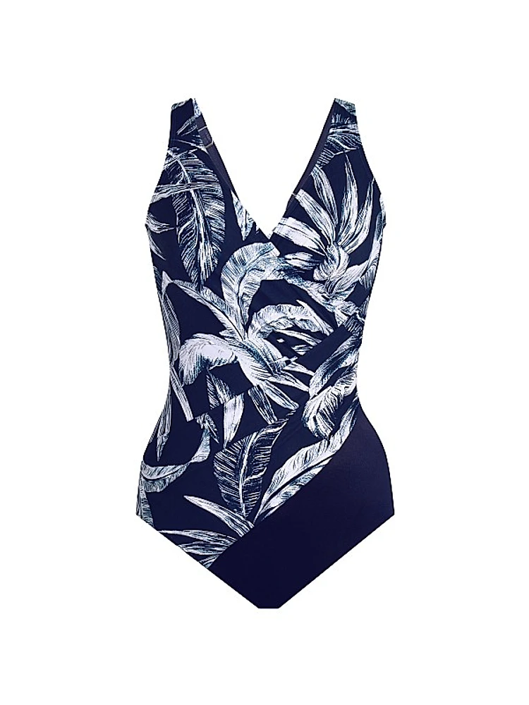 Plus Women's Prints Tropica Toile Oceanus One-Piece Swimsuit