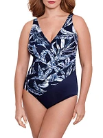 Plus Women's Prints Tropica Toile Oceanus One-Piece Swimsuit