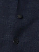Milano Textured Plaid Wool Suit