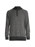Birdseye Mock Turtleneck Sweater