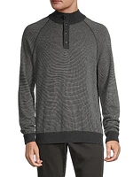 Birdseye Mock Turtleneck Sweater