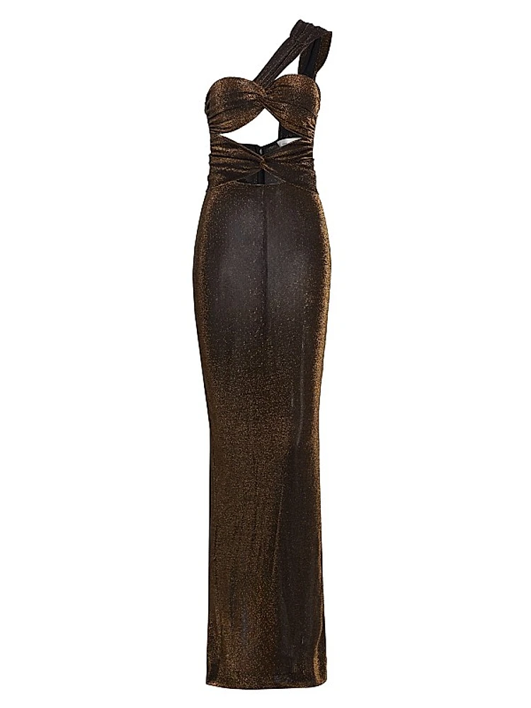 Abel Shimmer Cut-Out Gown
