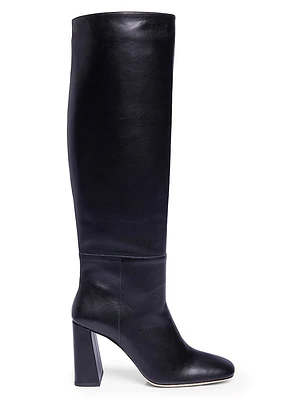 Syd 95MM Leather Block-Heel Boots