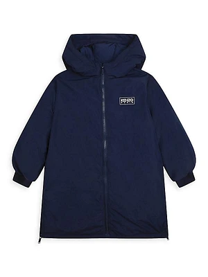Little Girl's & Girl's Zip-Up Bomber Long Jacket