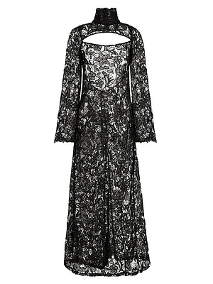 Prelude: Aama Tales Sheer Lace Maxi Dress