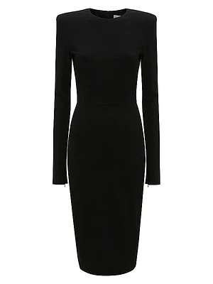 Wool-Blend Body-Con Dress