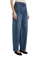 High-Rise Balloon-Leg Jeans