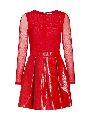 Chara Faux Croc Mini Dress