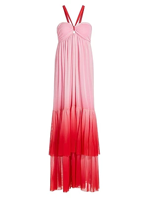 Wndrlust Ria Ombré Halter Maxi Dress
