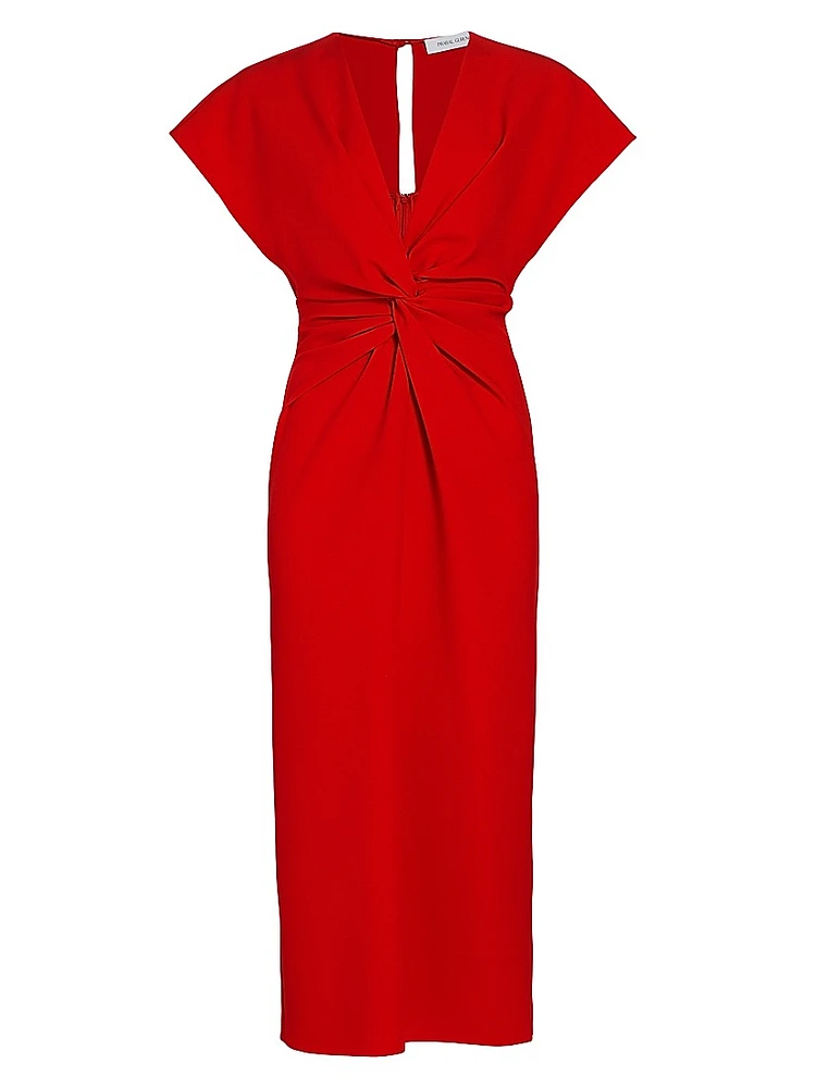 Jackie Twist-Front Cocktail Dress