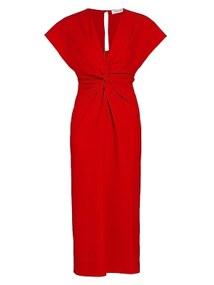 Jackie Twist-Front Cocktail Dress