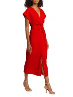 Jackie Twist-Front Cocktail Dress