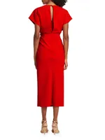 Jackie Twist-Front Cocktail Dress