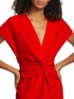 Jackie Twist-Front Cocktail Dress
