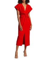 Jackie Twist-Front Cocktail Dress