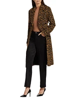 Raya Faux Suede Straight-Leg Pants
