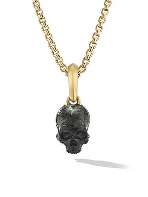 Memento Mori Skull Amulet in 18K Yellow Gold