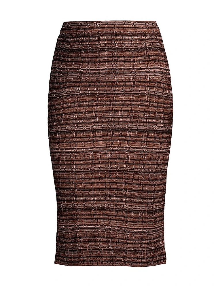 Tweed Knit Pencil Skirt