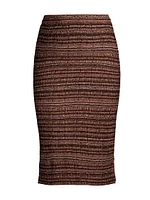 Tweed Knit Pencil Skirt