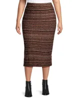 Tweed Knit Pencil Skirt