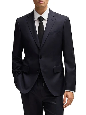 Single-Breasted Jacket in Wool