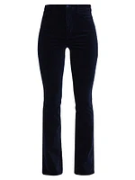 Stevie Velvet High-Rise Boot-Cut Pants