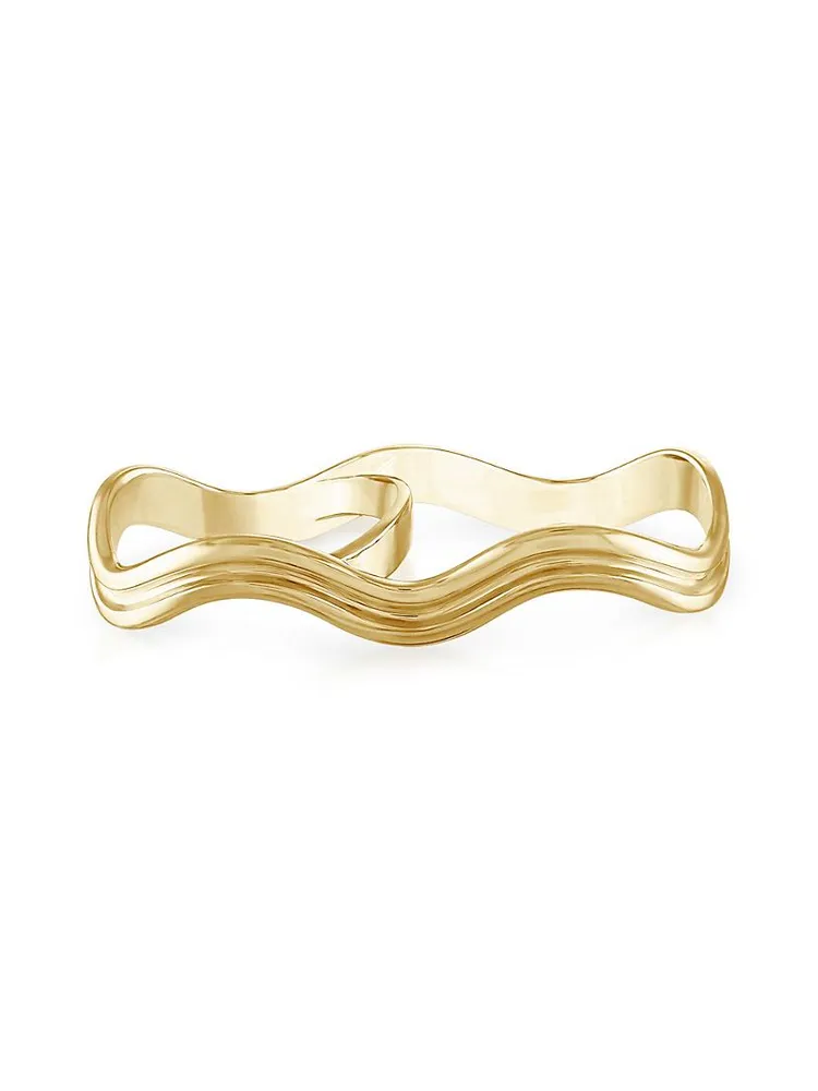 Capri 14K Yellow Gold Two-Finger Ring