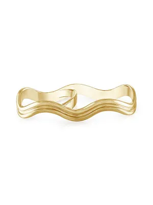 Capri 14K Yellow Gold Two-Finger Ring