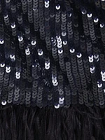 Marullo Sequined Feather Minidress