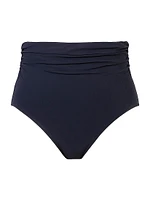High-Rise Ruched Bikini Bottoms