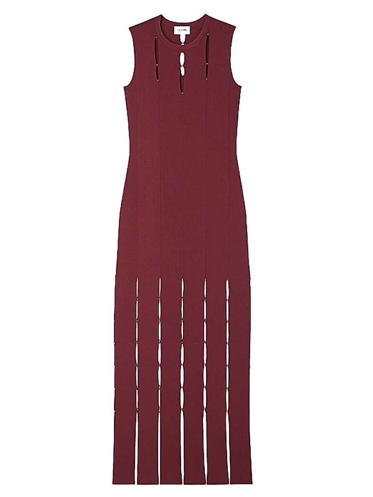 Evening Beaded Knit Gown