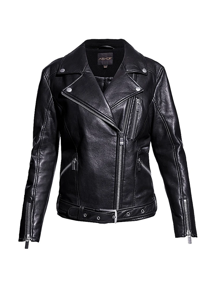 Brando Recycled Leather Boyfriend Jacket