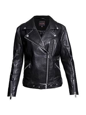 Brando Recycled Leather Boyfriend Jacket